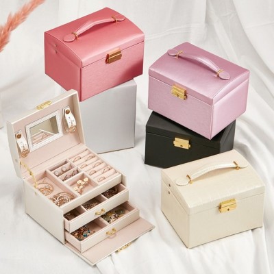 Choice Fun  Luxury Jewelry Organizer box storage box for necklace, bracelet, ring and earring vanity box